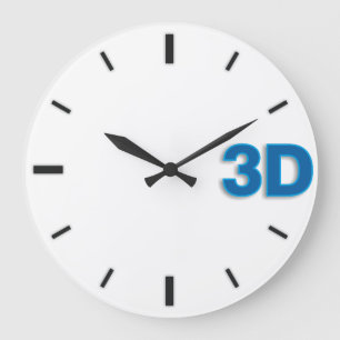 Relógio Grande 3D O'Clock 2-B1.