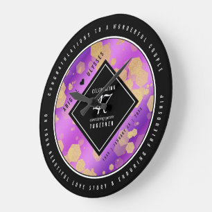 Relógio Grande 47º aniversário de casamento de Ametist