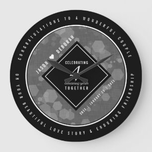 Relógio Grande 4.ª Celebração do Aniversário de Casamento Lin