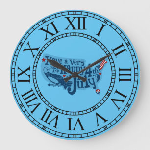 Relógio Grande 4 De Julho Seguro E Feliz