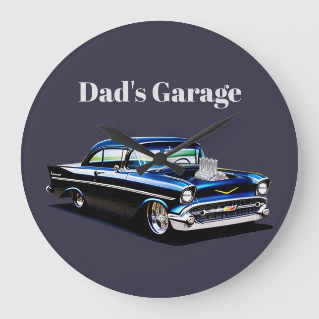 Relógio Grande 57 Carro Muscular Clássico Explosivo (Frente)