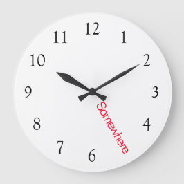 Relógio Grande 5 O'Clock em algum lugar com Vermelho