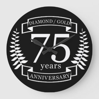 RELÓGIO GRANDE 75.ª CASA ANIVERSARY DIAMOND DOURADO