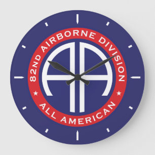 Relógio Grande 82ª Divisão Aerotransportada Todos os Patches Ca