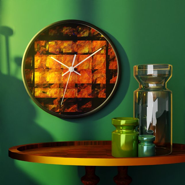 Relógio Grande A Abstrato de Muralha Arredondada (The Wall Abstract Art Round Wall Clock)