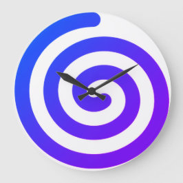 Relógio Grande A Blue Spiral Kitchen or Living Room Wall Clock