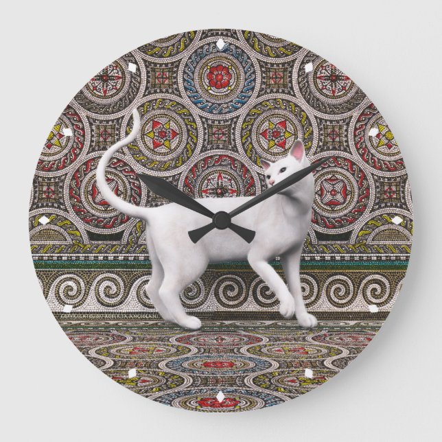 Relógio Grande A cat on the mosaic large clock (Frente)