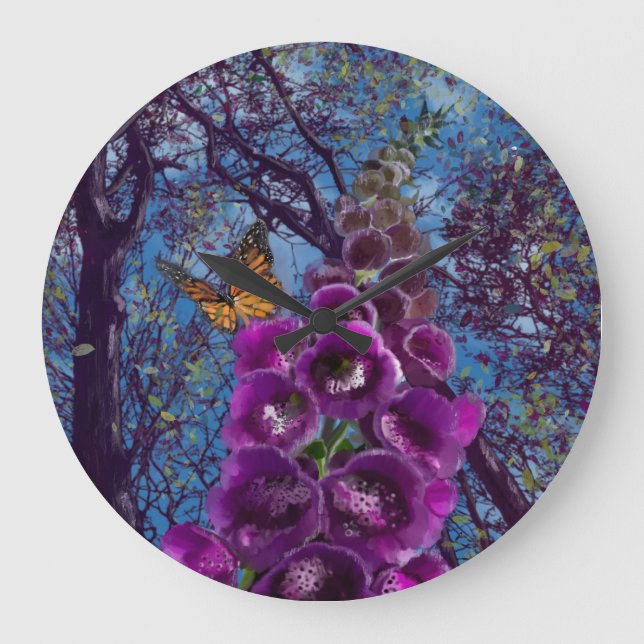 Relógio Grande A luva e a borboleta (Frente)