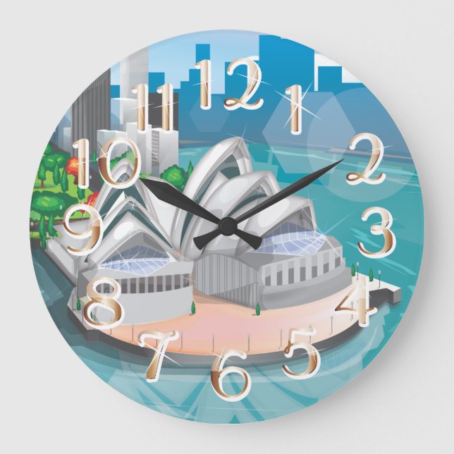 Relógio Grande A Ópera de Sydney (Frente)
