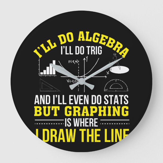 Relógio Grande A representação gráfica da matemática é onde linha (Frente)