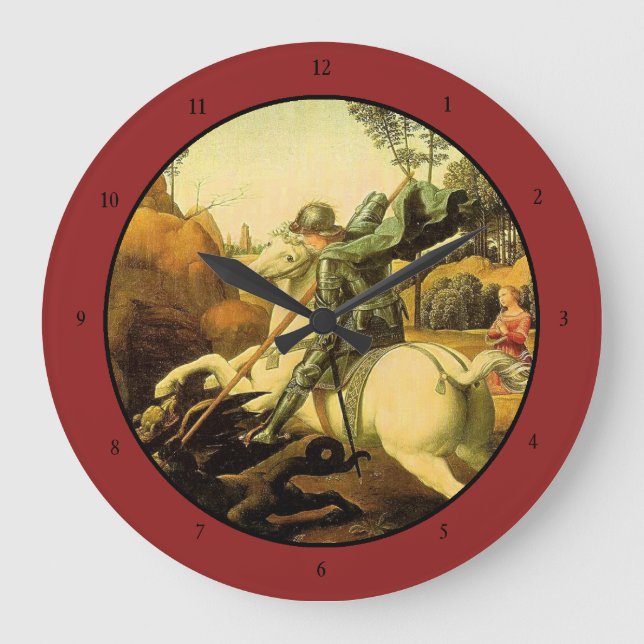 Relógio Grande A "Rua George e o Dragão" de Raphael (cerca de 150 (Frente)