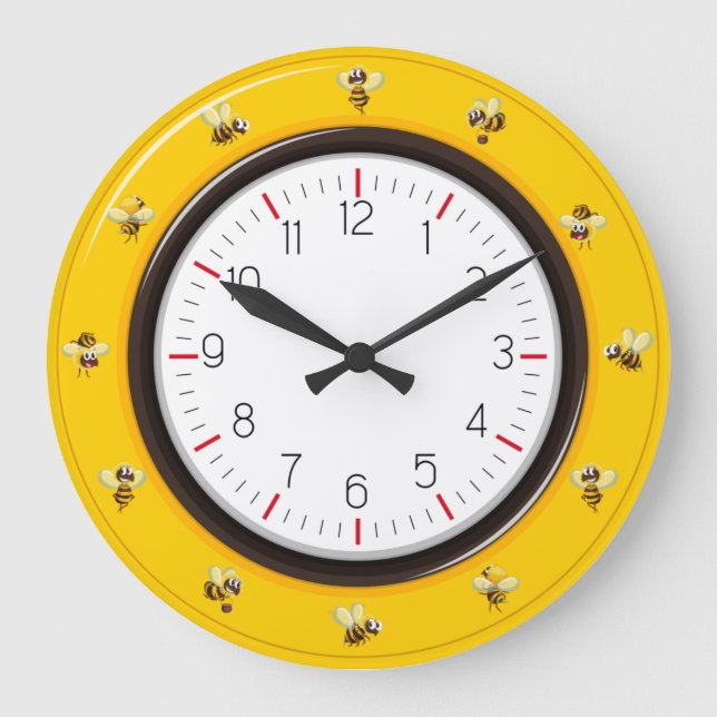 Relógio Grande Abelhas-de-mel (Frente)