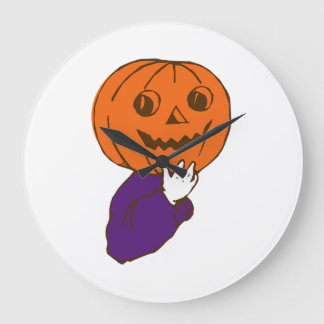 Relógio Grande Abóbora de Halloween                     