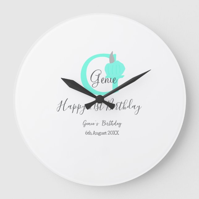 Relógio Grande Abóbora verde outono 211 cinza pastel (Frente)