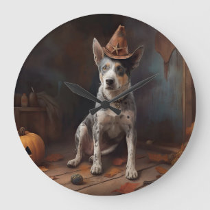Relógio Grande Abóboras de Gado Australianas de Halloween Assusta
