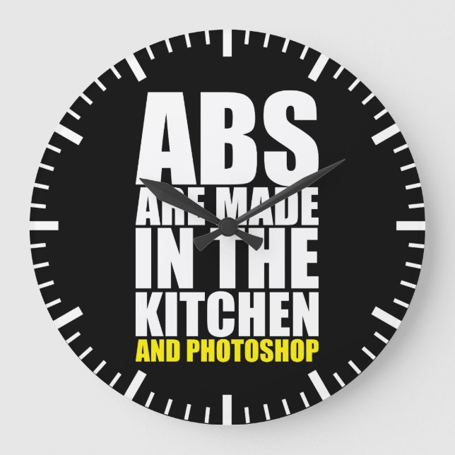 Relógio Grande Abs São Feitos Na Cozinha E Na Photoshop - Engraça (Frente)