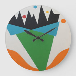 Relógio Grande Abstract Confetti Cone Round Clock