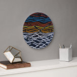 Relógio Grande Abstract Seafront Painting by Alfred Fox<br><div class="desc">Abstract Seafront Painting by Alfred Fox Large Clock.</div>