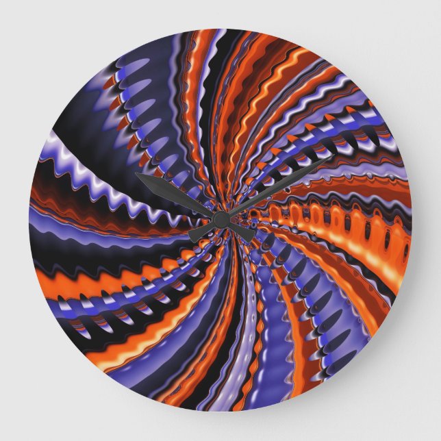 Relógio Grande Abstrato Art 95 Wall Clocks e opções numéricas (Frente)