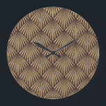 Relógio Grande Abstrato Art Deco: Elegância Dourada.<br><div class="desc">Art Deco Pattern. Fundo de ouro perfeito. Escala o design geométrico. Design de linha de safra. Motivos dos anos 1920-30. Ilustração vintage de luxo. Textura rica Gatsby Art Deco: Padrão sem costura com escalas de ouro luxuosas. Grunge Stripy Retro: Vintage Abstrato Texture. luxo, gatsby, deco, nouveau, abstrato, fundo, padrão, ilustração,...</div>