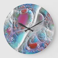 Abstrato azul e branca - Fratura rosa e ciano