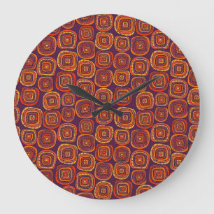 Relógio Grande Abstrato colorido, padrão perfeito de vintage.