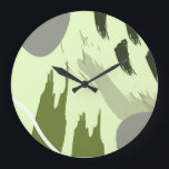 Relógio Grande Abstrato de Arte Moderna<br><div class="desc">Intrate pinceladas e arte aquarela em um poster. Sotaque perfeito para casas.</div>