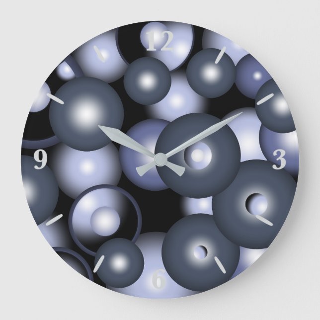 Relógio Grande Abstrato de Arte Orbital do Círculo Concentrado Gl (Frente)