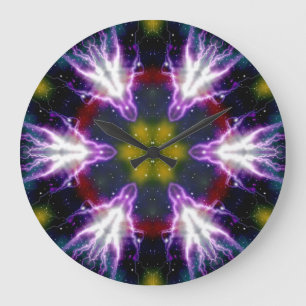 Relógio Grande Abstrato de Leve Galáxia Sci-Fi
