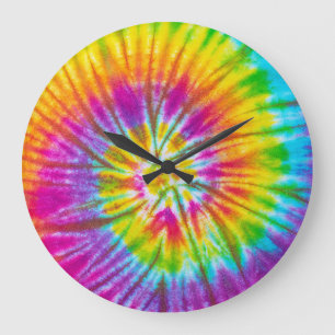 Relógio Grande Abstrato de Ti-Ti Colorida.