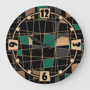 Relógio Grande Abstrato geométrico grande clock