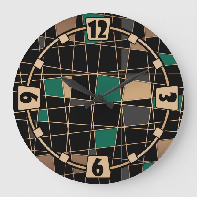 Relógio Grande Abstrato geométrico grande clock (Frente)