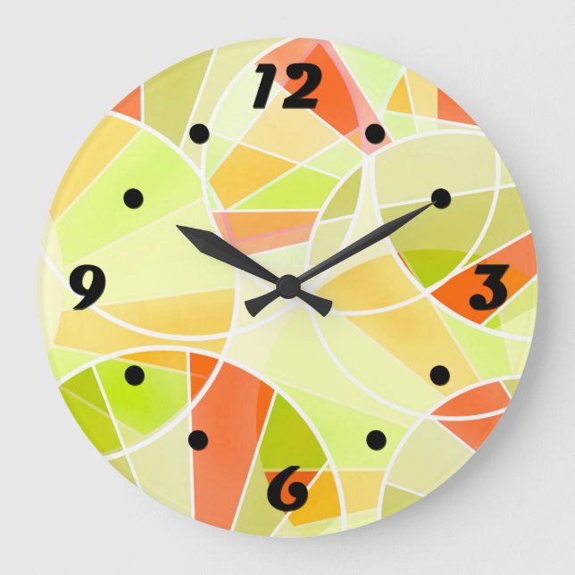 Relógio Grande Abstrato geométrico grande clock (Frente)