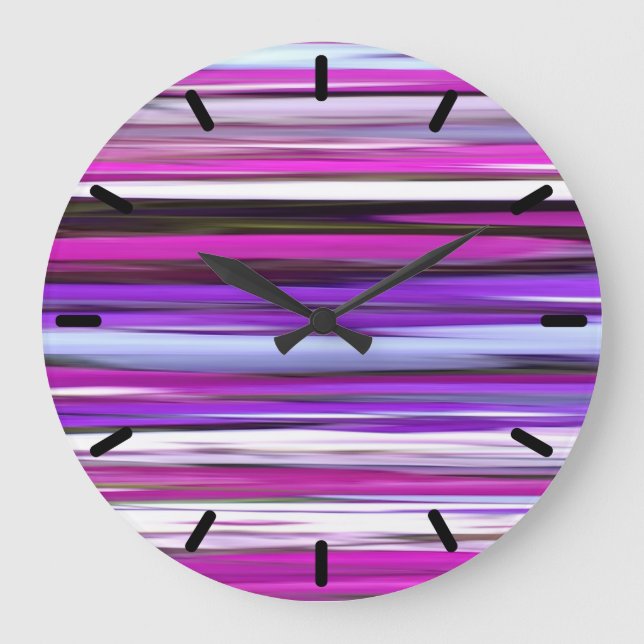 Relógio Grande Abstrato nº 2: Desfoque roxo (Frente)
