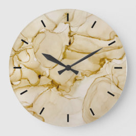 Relógio Grande Abstrato Natural Pastel Earth Tone Large Clock