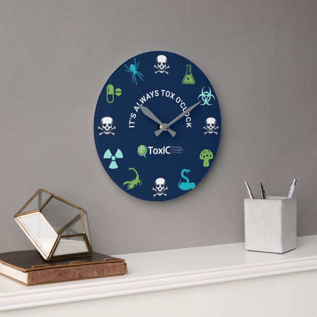 Relógio Grande ACMT/ToxIC Tox Clock - Dark Blue Design 2 (Escritório)