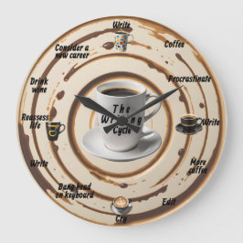 Relógio Grande Acrílico do ciclo Escrevendo