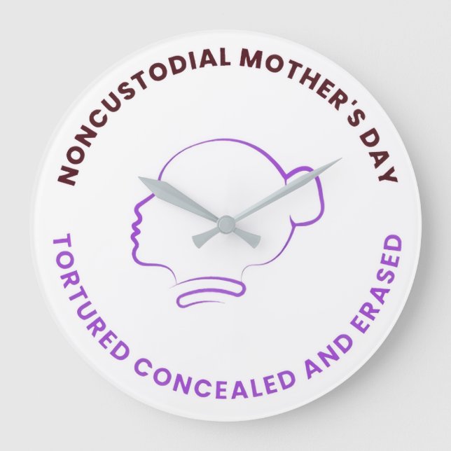 Relógio Grande Acrylic Clock Noncustodial Mother's Day (Frente)