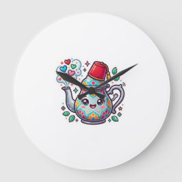 Relógio Grande Adega de Chá Kawaii Marroquina de Hortelã Adesivo