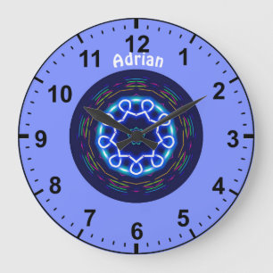 Relógio Grande ADRIAN Personalizado ~ Espacial Roda Fractal ~ Gra