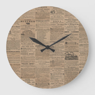 Relógio Grande Ads of the Past, NY 1856 Wall Clock
