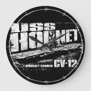 Relógio Grande Aeronave transportadora Hornet Acrynet Wall Clock
