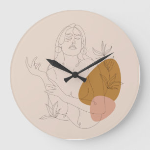 Relógio Grande Affiche o mínimo de arte. Estilo Boho.