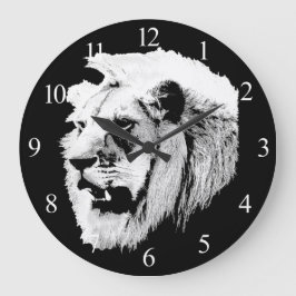Relógio Grande African Safari Lion Large Clock