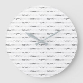 Relógio Grande Agora ou Nunca Desaparecendo Citação para Procrast