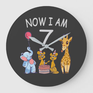 Relógio Grande Agora tenho 7 anos de 7 de aniversário no Zoo