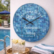 Água Personalizada de Piscina Azul Bem-vindo à nos