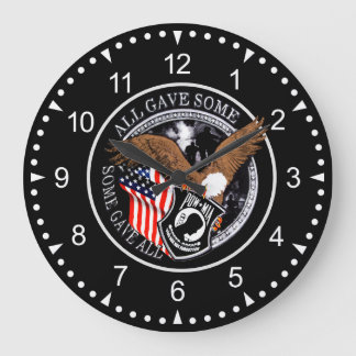 Relógio Grande Águia Militar Patriótica POW-MIA