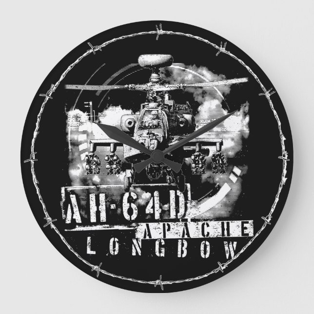 Relógio Grande AH-64D Apache Longbow (Frente)