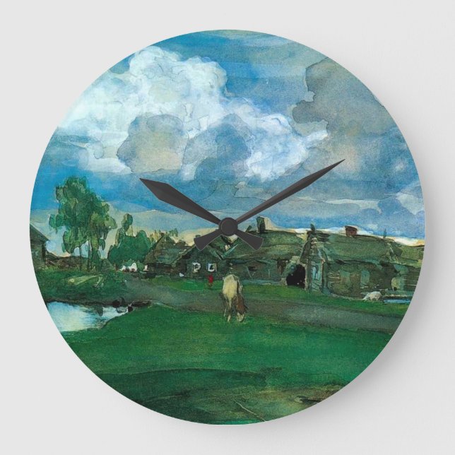 Relógio Grande Aldeia Russa Valentin Serov (Frente)